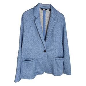 Lands' End Chicory Blue Herringbone Jacket